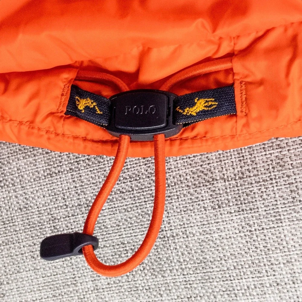 Polo Ralph Lauren Colden Packable Down Puffer Vest Men's Large Orange NWT $198